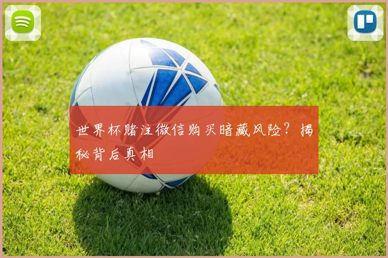 世界杯赌注微信购买暗藏风险？揭秘背后真相